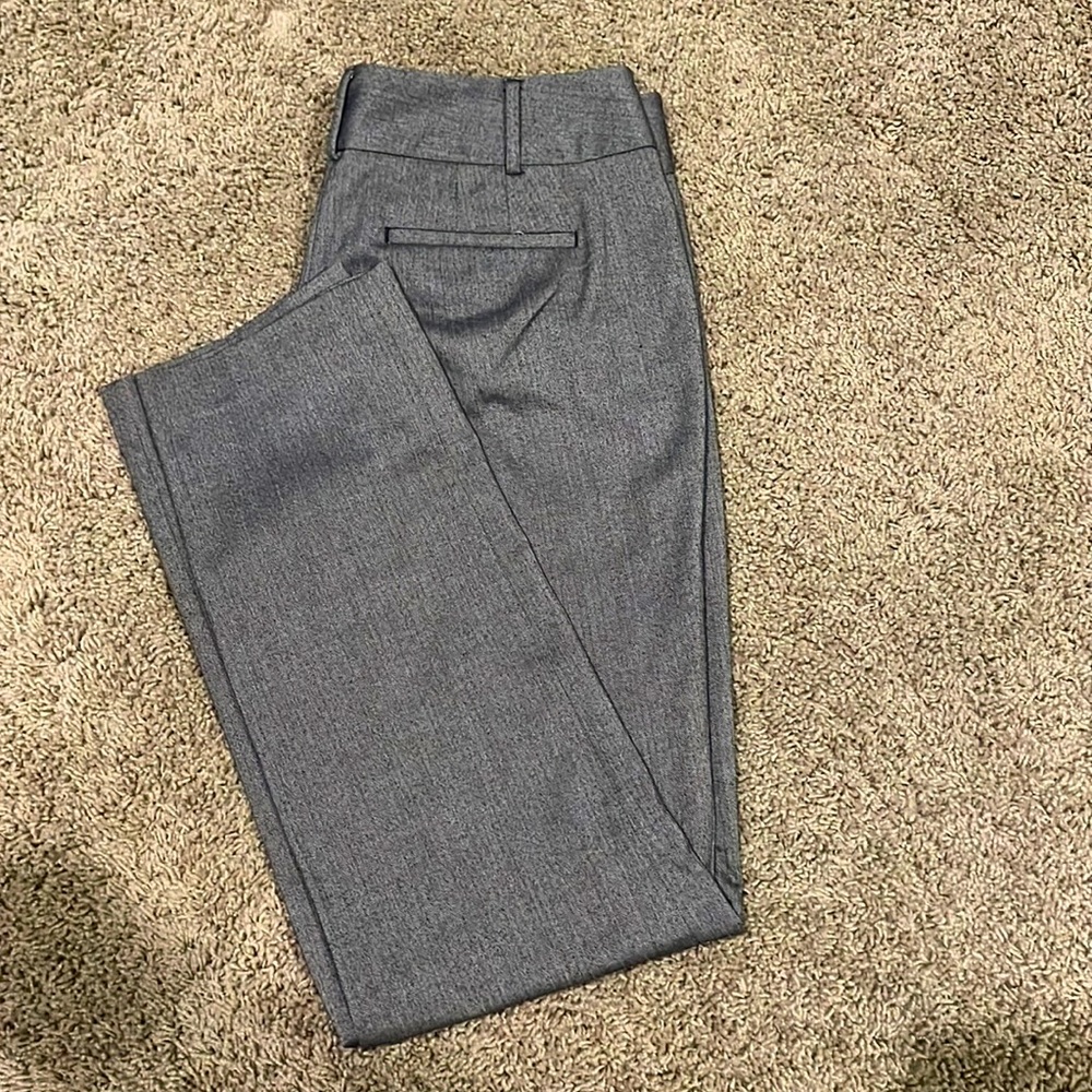 Loft Lightweight Herringbone Pattern straight Leg Trousers